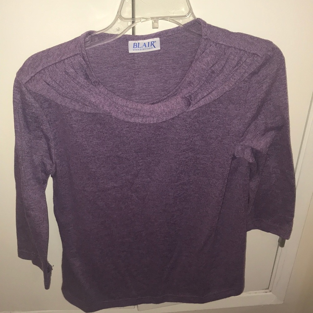 Blair heather twisted ruched sweater pullover M - Picture 3 of 8